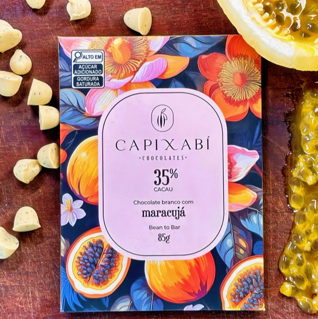 Chocolate branco com maracujá 85g Capixabí2 Chocolate branco com maracujá 85g Capixabí – cremoso, tropical e irresistível - Imagem 1