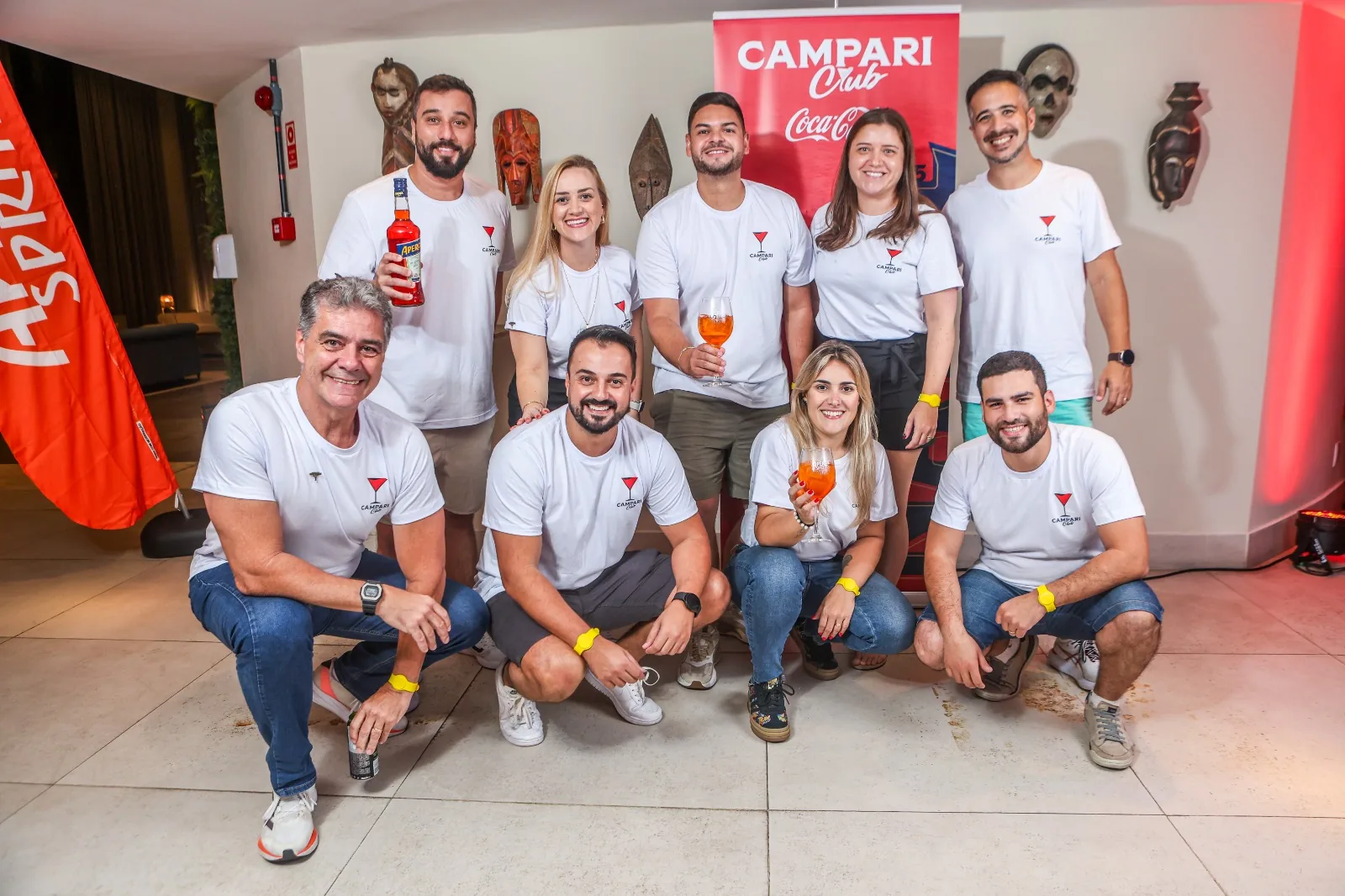 Equipe em evento corporativo Campari Club